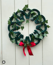 Load image into Gallery viewer, Green Horseshoe Wreath