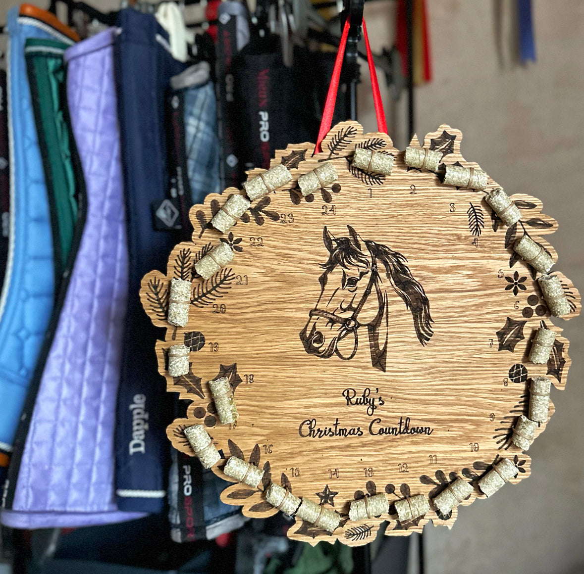 Personalised Horse Advent Calendar Hares and Grace