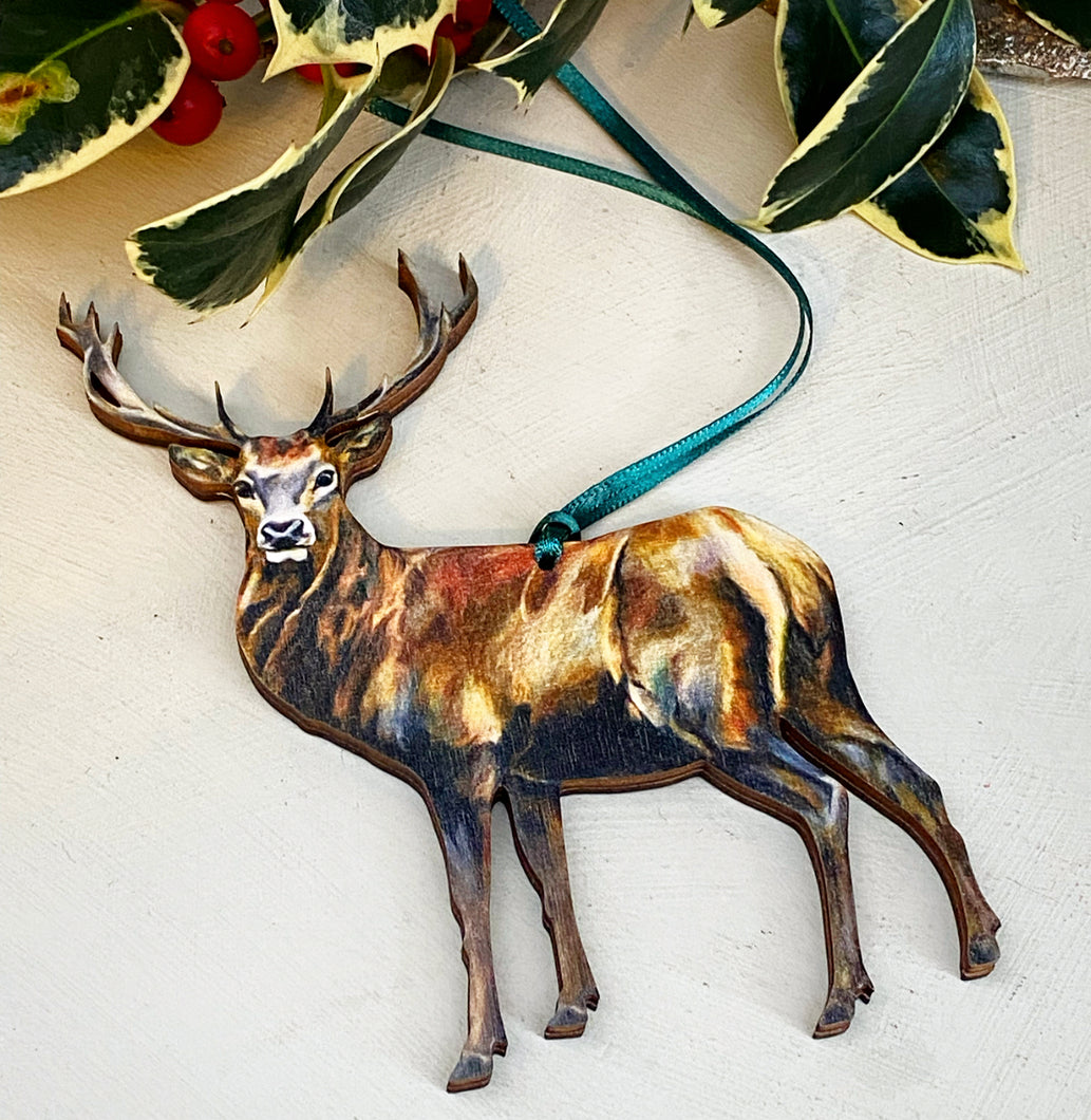 Royal Red Stag Ornament