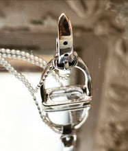 Load image into Gallery viewer, Sterling Silver Stirrup Necklace