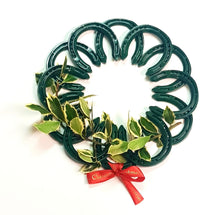 Load image into Gallery viewer, Green Horseshoe Wreath