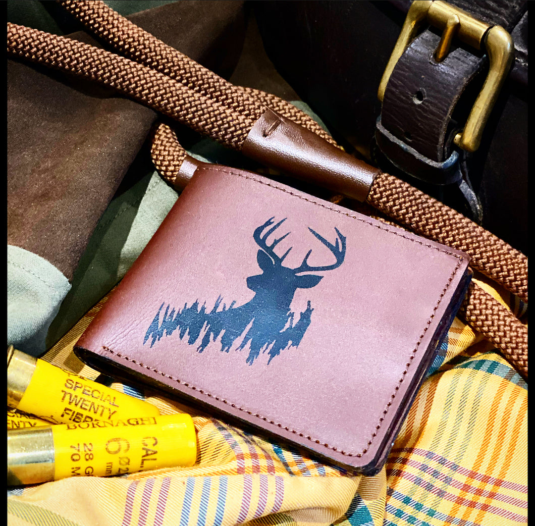 Brown Leather Stag Wallet
