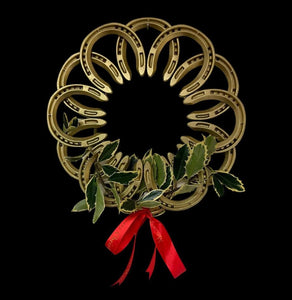 Gold Horseshoe Wreath