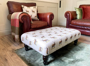 Royal Red Stag Footstool