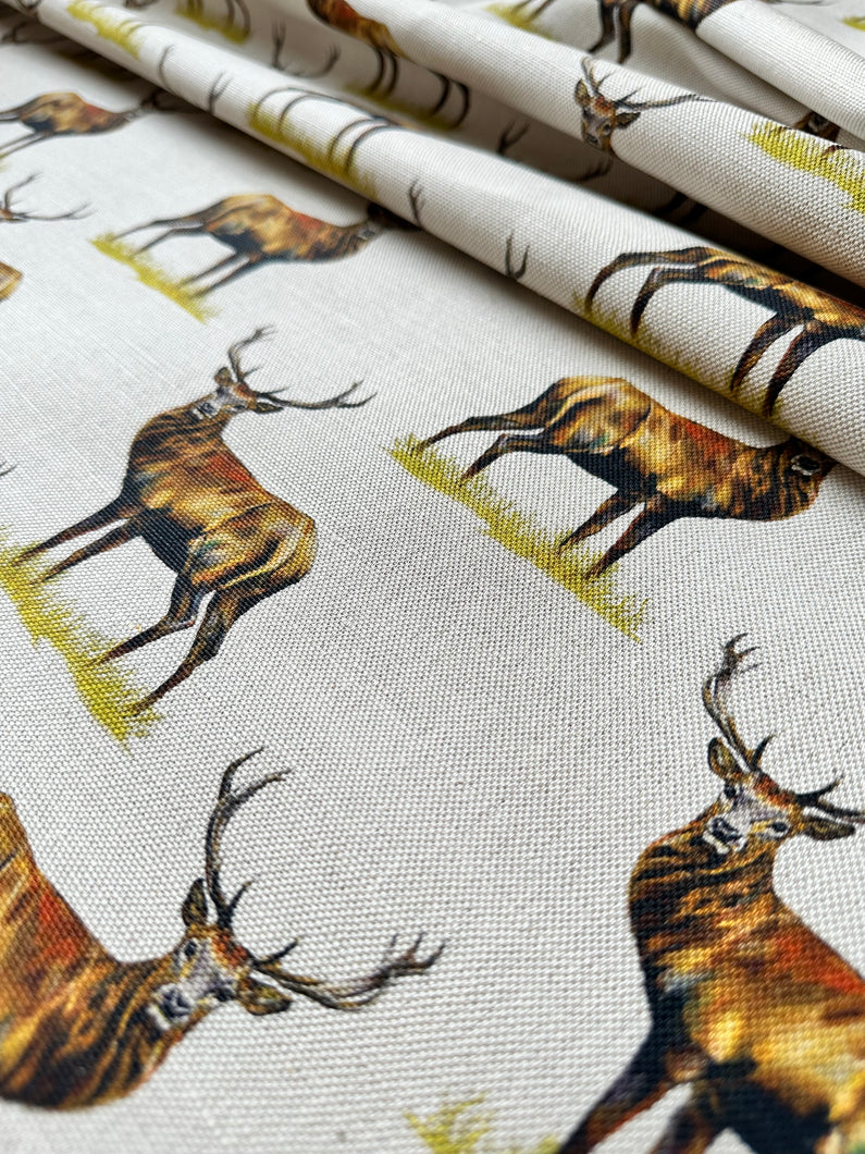 Royal Red Stag Fabric