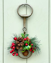 Load image into Gallery viewer, Snaffle Evergreen &amp; Berry Door Hanging