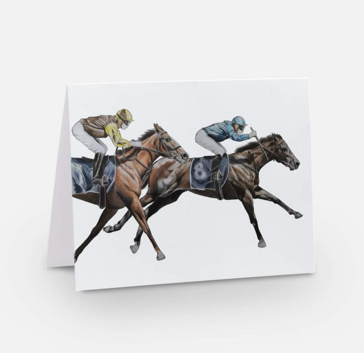 Horse Racing Greeting Card