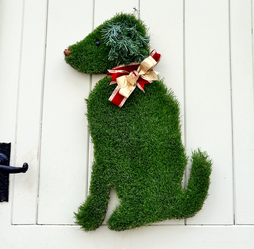 Christmas Doggy Door Wreath