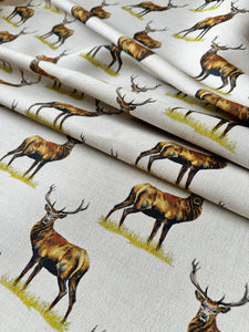 Royal Red Stag Fabric