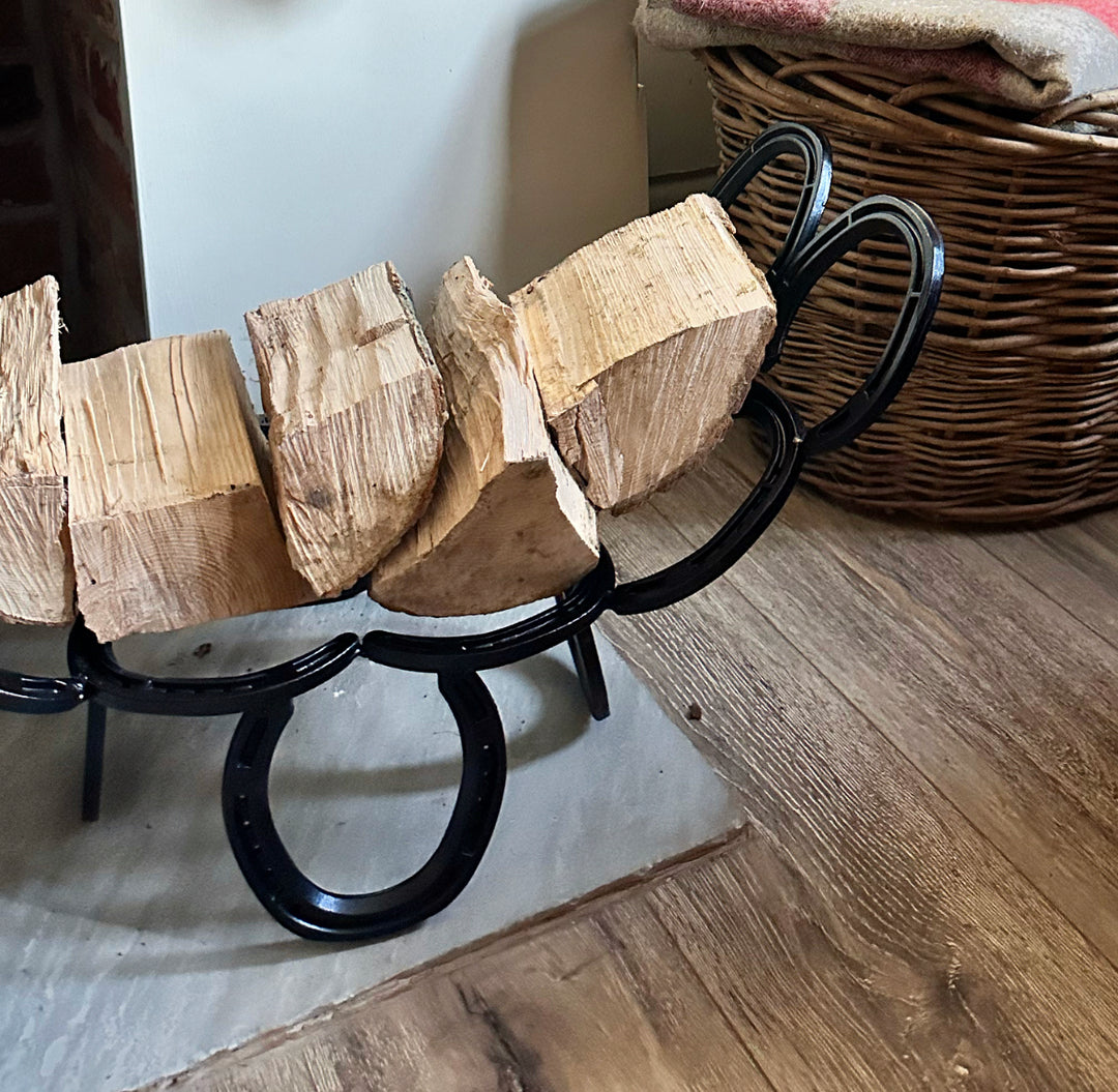 Horseshoe Log Holder