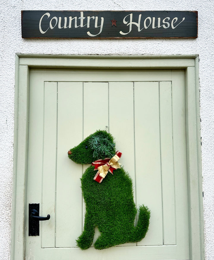 Christmas Doggy Door Wreath