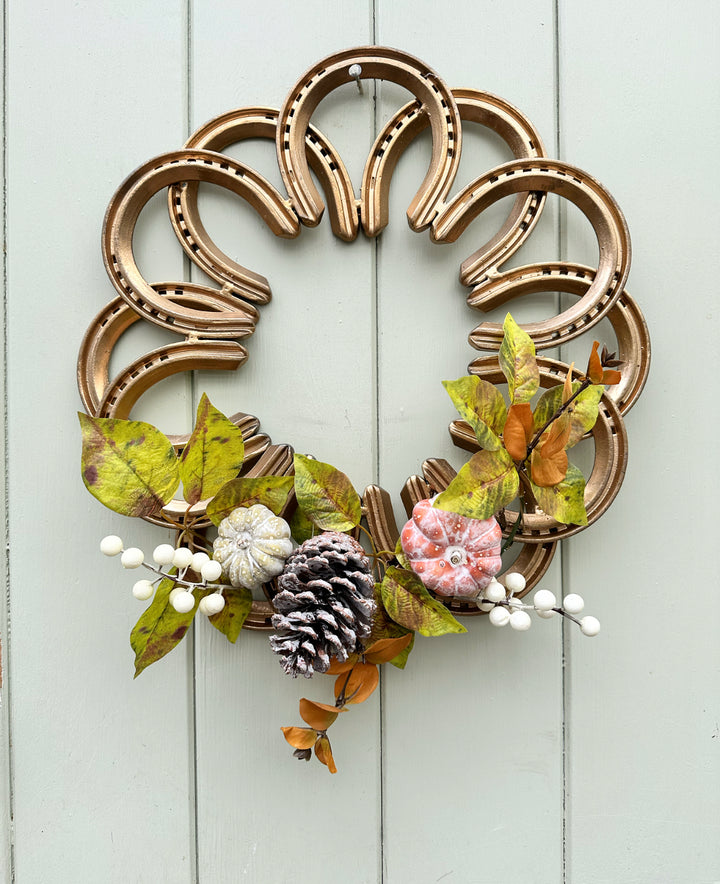 Gold Horseshoe Wreath