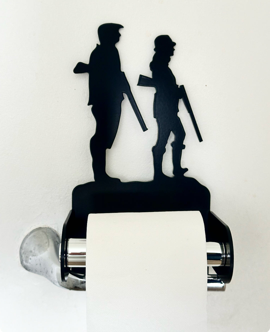 Couples Shooting Toilet Roll Holder