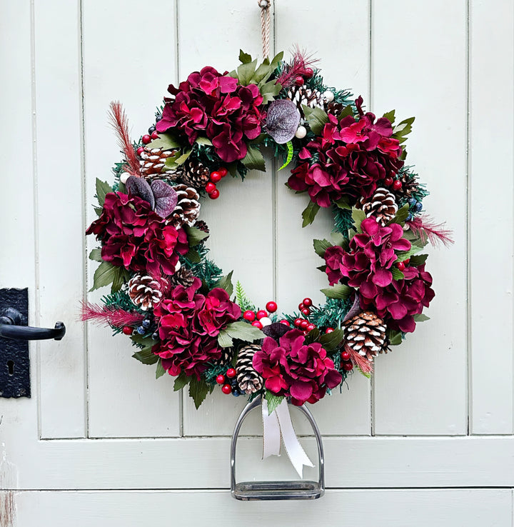 Festive Hydrangea Wreath