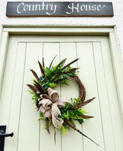 Load image into Gallery viewer, Foliage &amp; Pheasant Feather Wreath