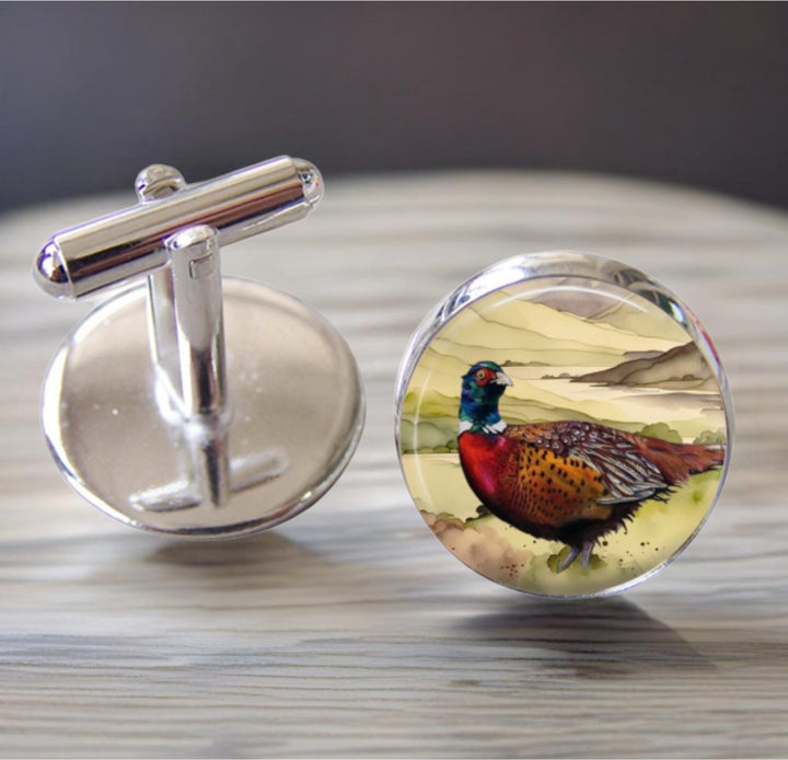 Froraging Pheasant Cufflinks