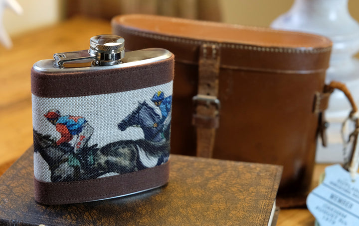 Horse Racing Hip Flask