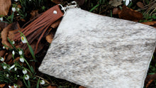 Load image into Gallery viewer, The Foxton Grey &amp; Tan Leather Cowhide Clutch Bag