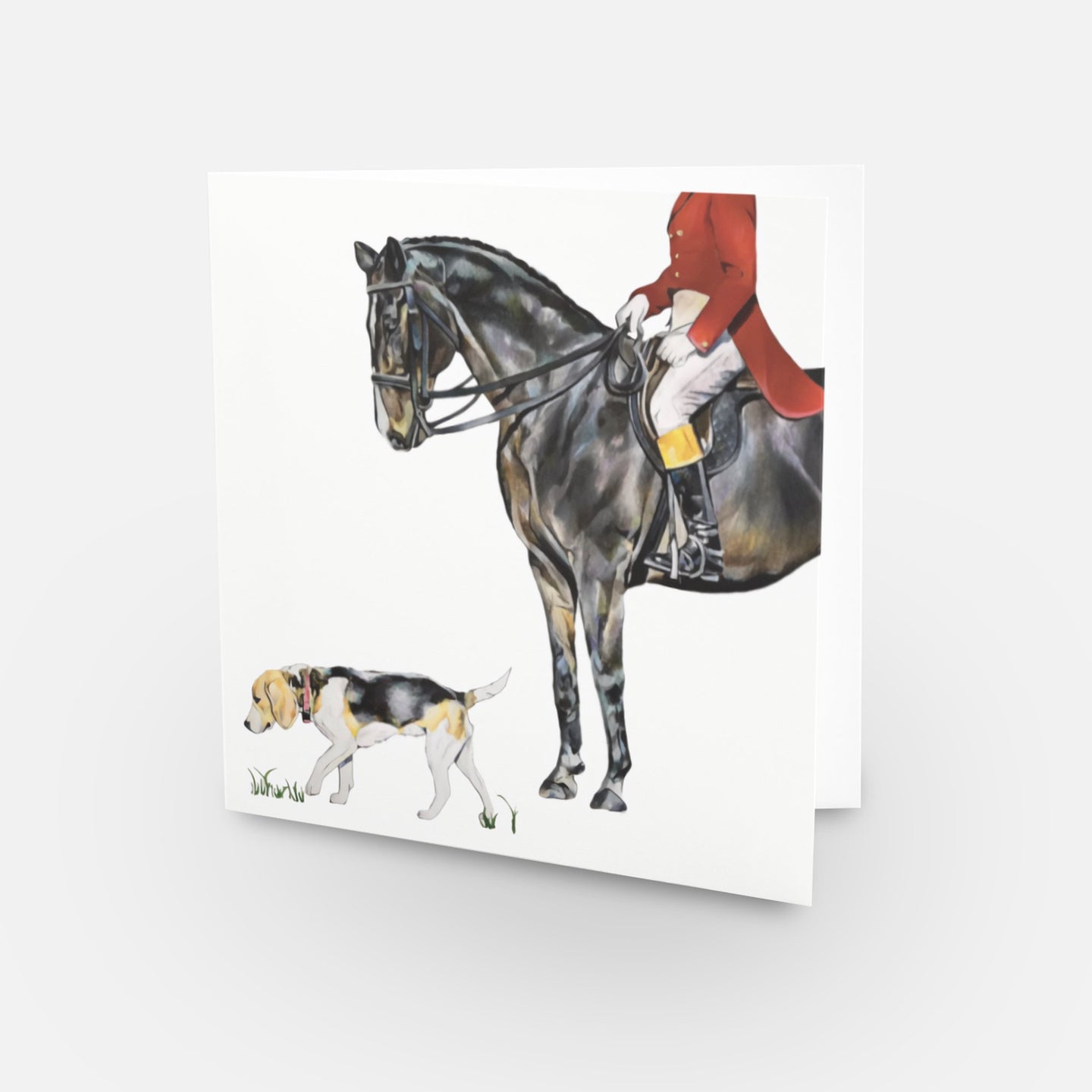 Horse & Hounds Greeting Card