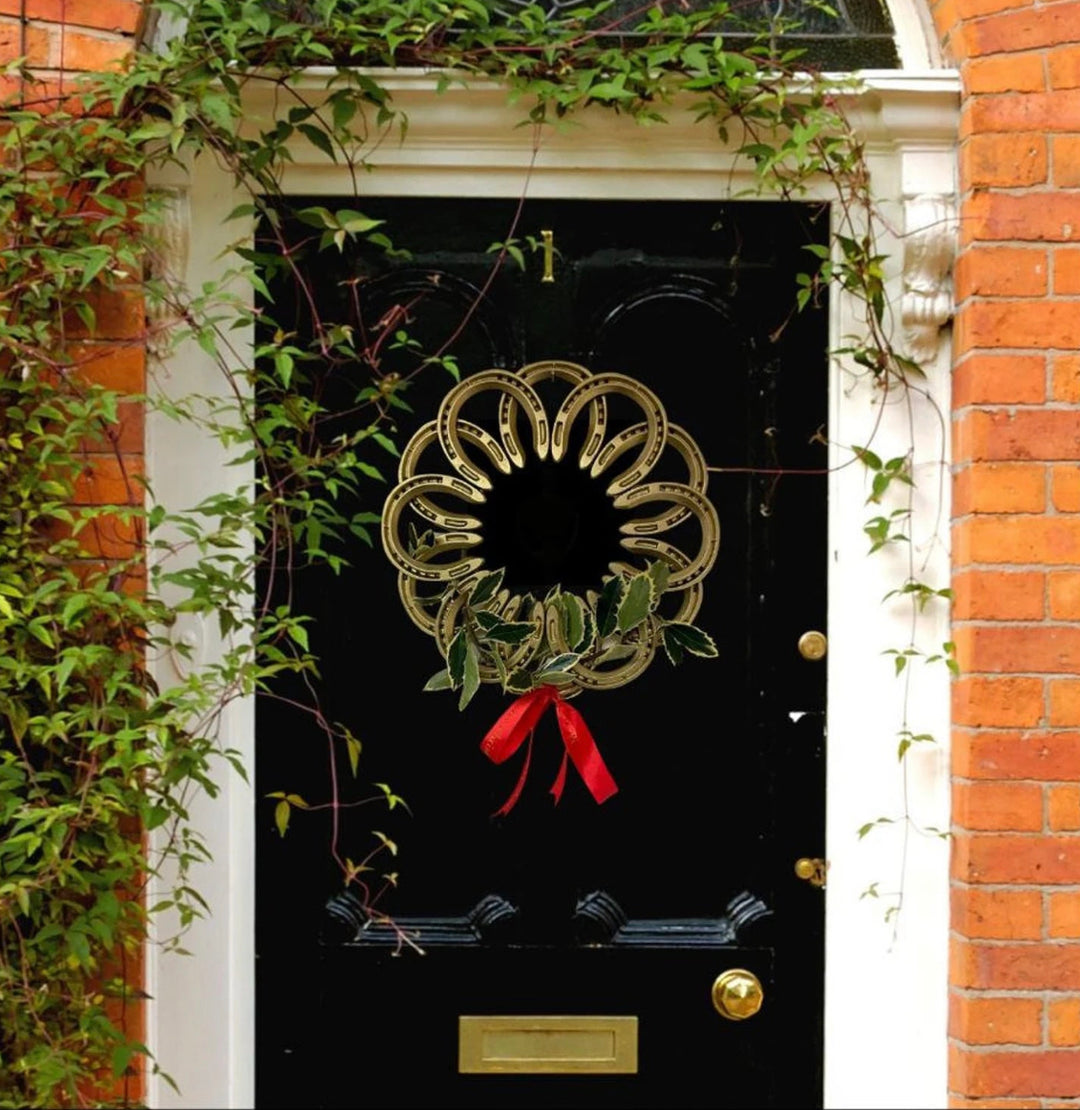 Gold Horseshoe Wreath