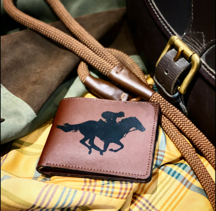 Brown Leather Horse Racing Wallet