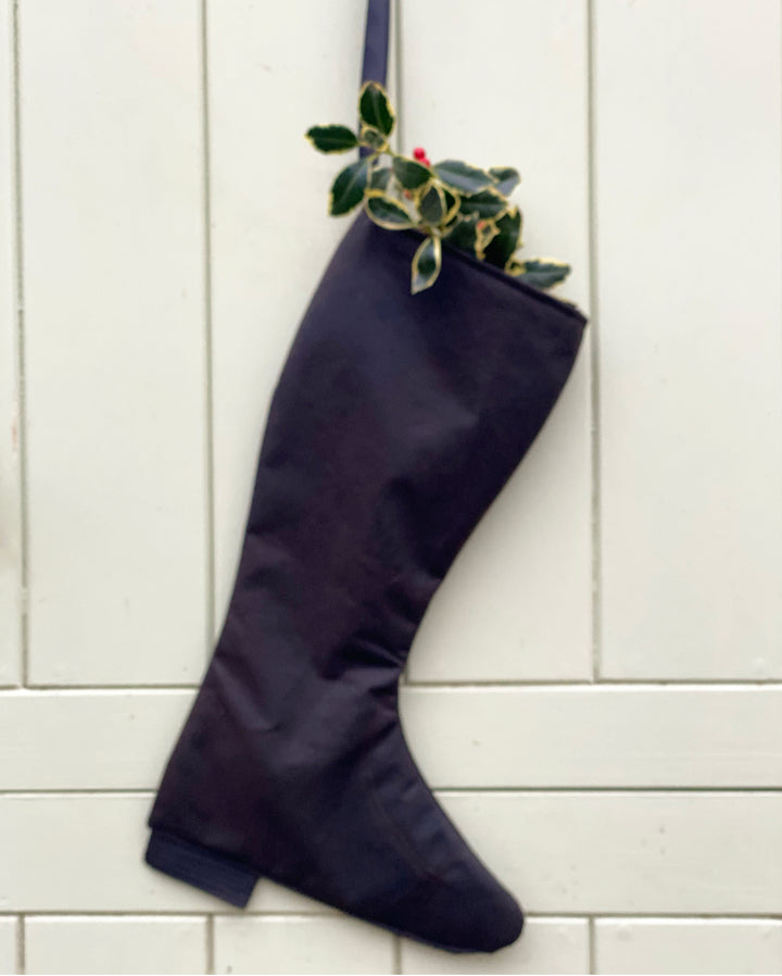 Black Riding Boot Christmas Stocking