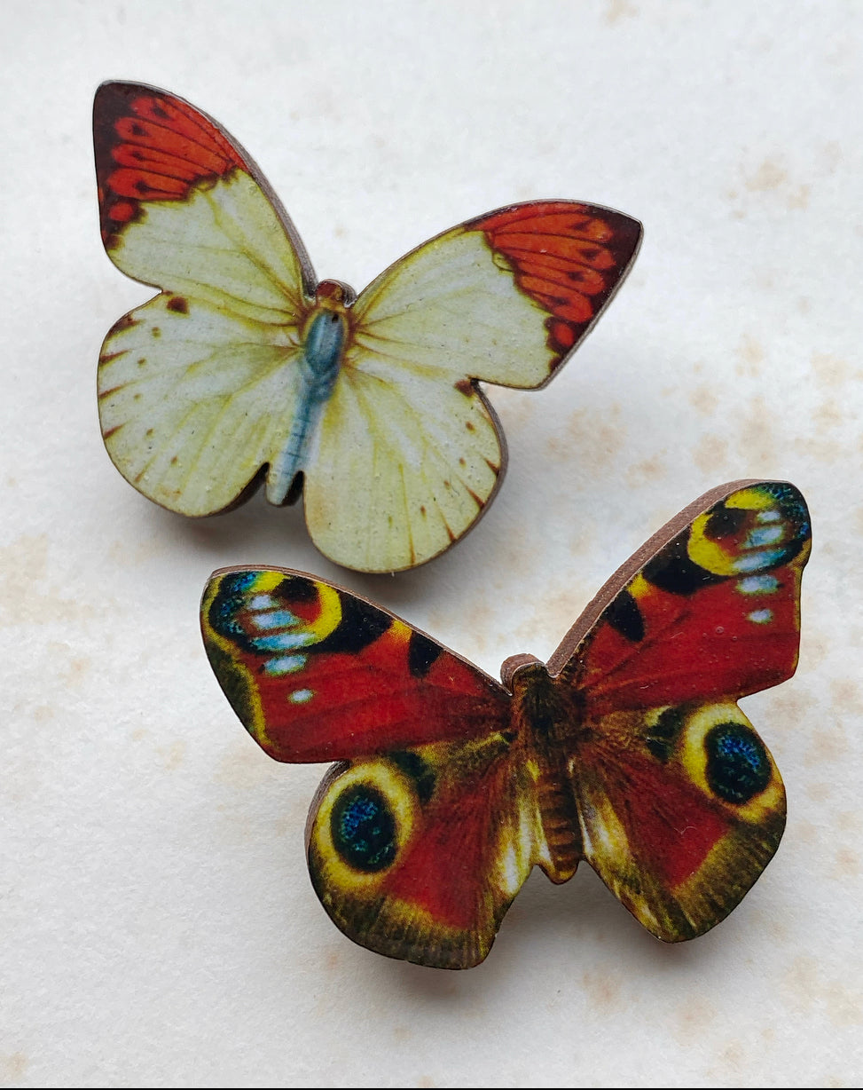 Two British Butterfly Brooches