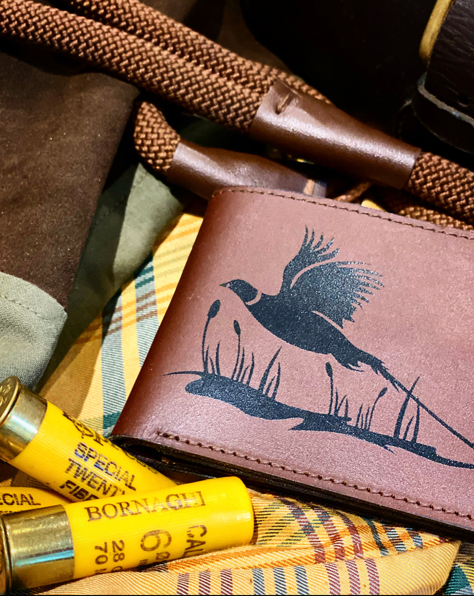 Brown Leather Pheasant Wallet