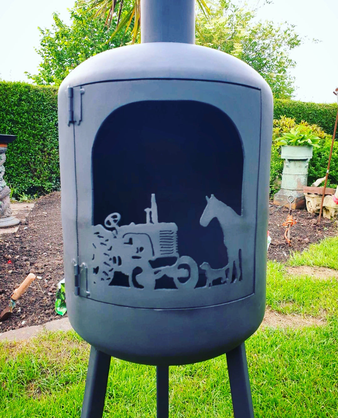 Country Scene Log Burner