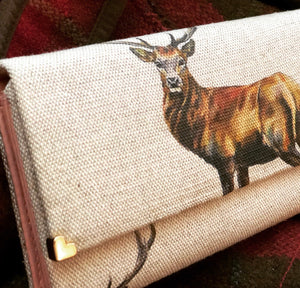 Royal Red Stag Leather Handmade Purse
