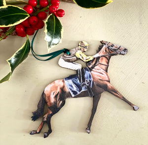 Horse Racing Ornament