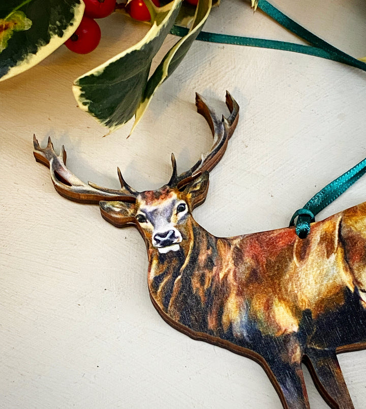 Royal Red Stag Ornament