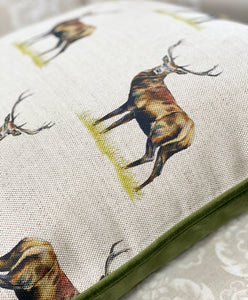 Royal Red Stag Cushion Cover.