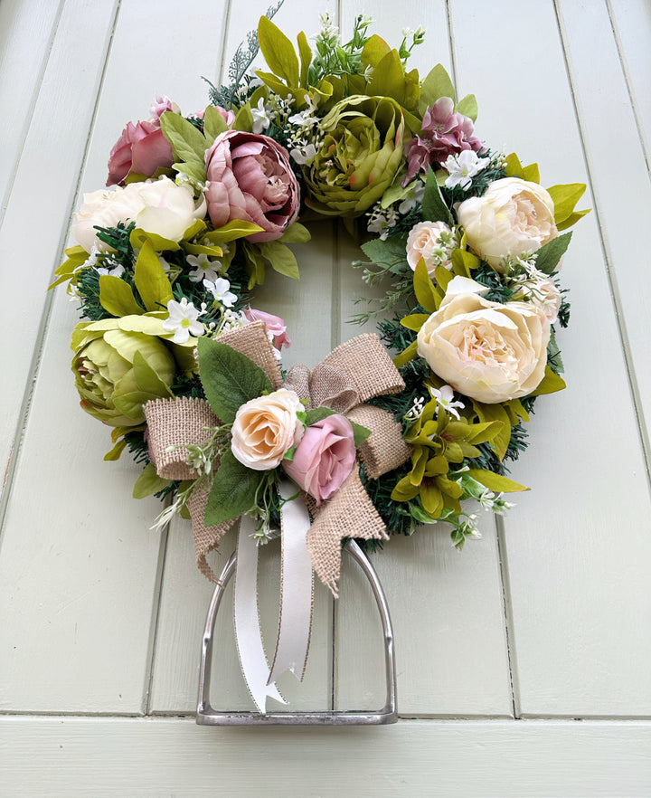 Stirrup Peony Wreath