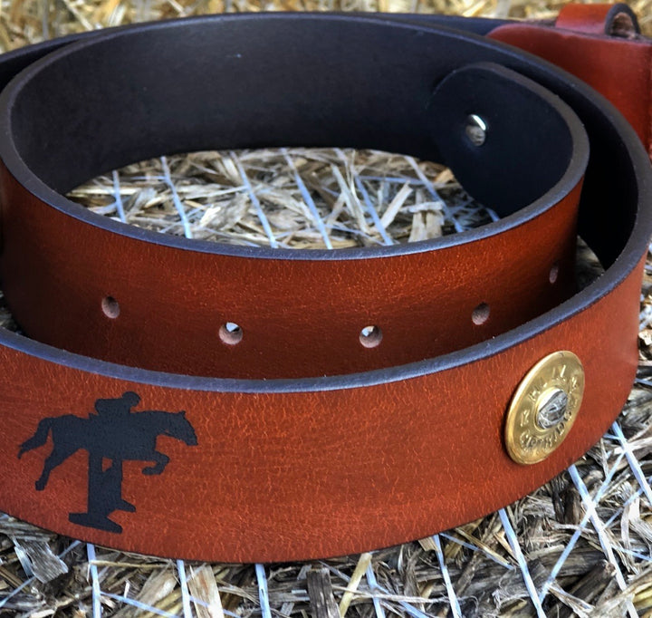 Horse Jumping Leather Belt.