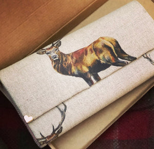 Royal Red Stag Leather Handmade Purse