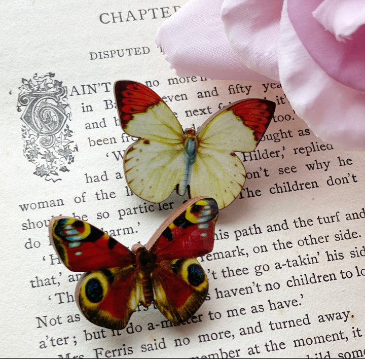 Two British Butterfly Brooches