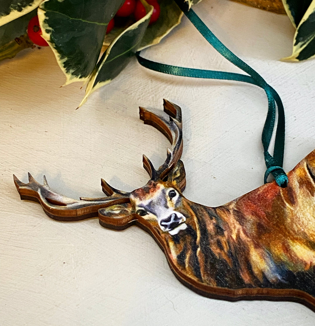 Royal Red Stag Ornament