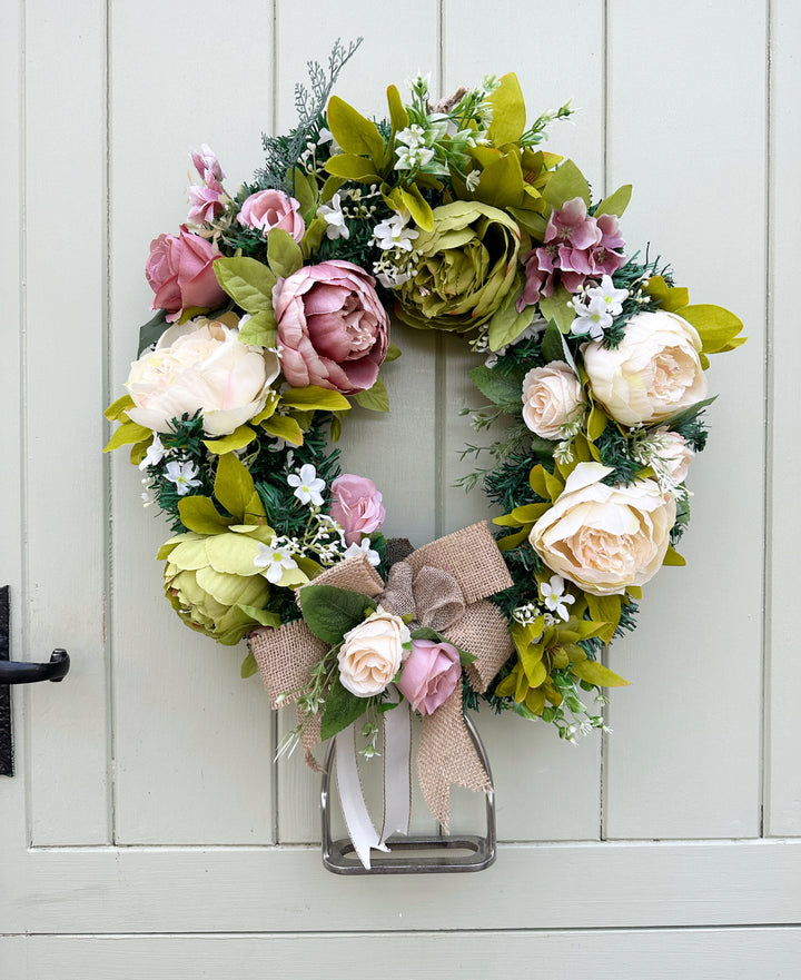 Stirrup Peony Wreath