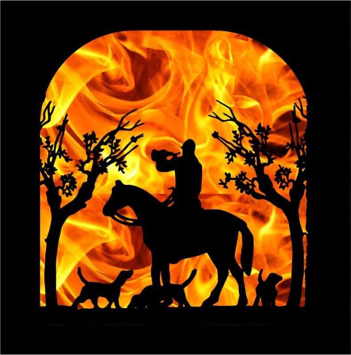 Hunting scene Log Burner