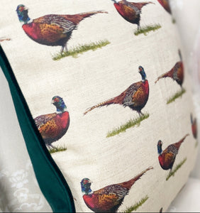 Foraging Pheasant Cushion Cover