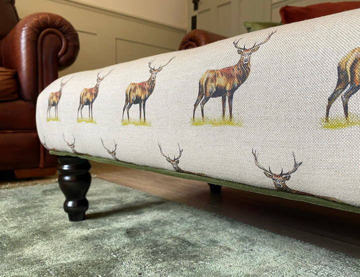 Royal Red Stag Footstool