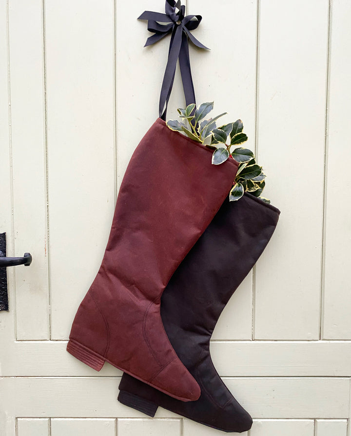 Black Riding Boot Christmas Stocking