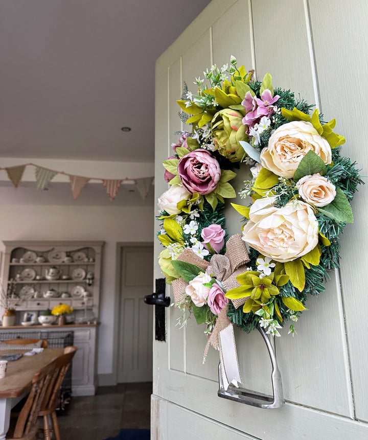 Stirrup Peony Wreath