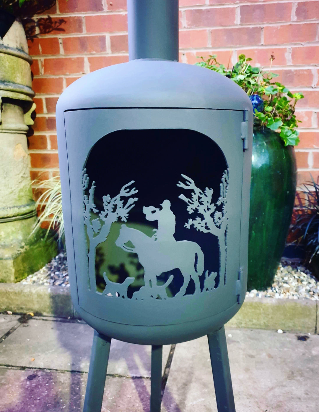 Hunting scene Log Burner