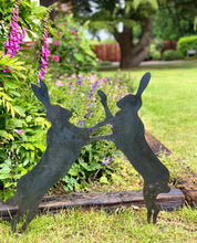 Load image into Gallery viewer, Rusty Garden Boxing Hares