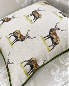Royal Red Stag Cushion Cover.