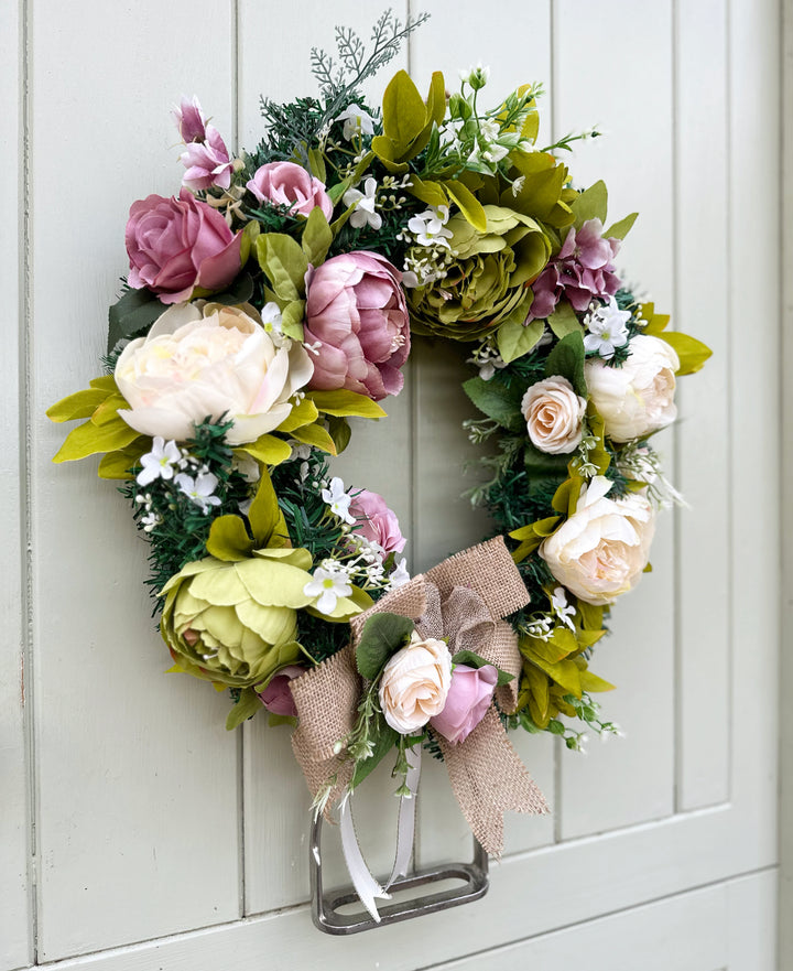 Stirrup Peony Wreath