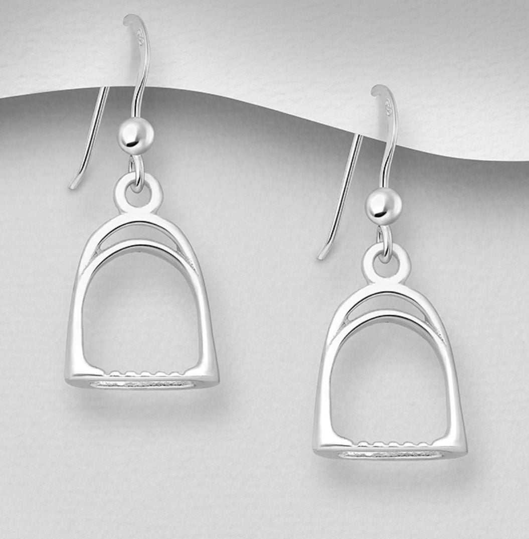 Sterling Silver Stirrup Earrings