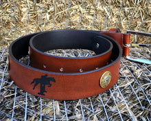 Load image into Gallery viewer, Horse Jumping Leather Belt.